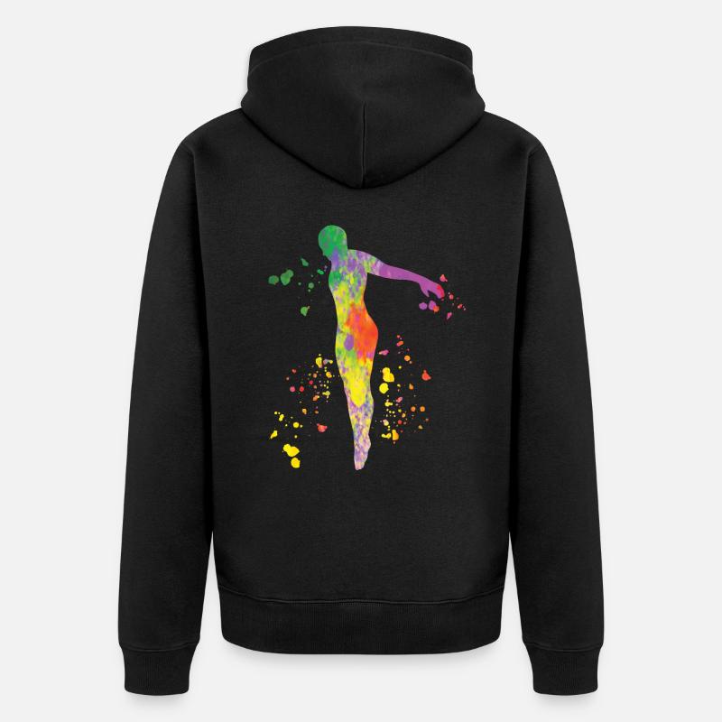 Turmspringen Kunstspringen Synchronspringen - Unisex Premium Bio Zip Hoodie - Schwarz