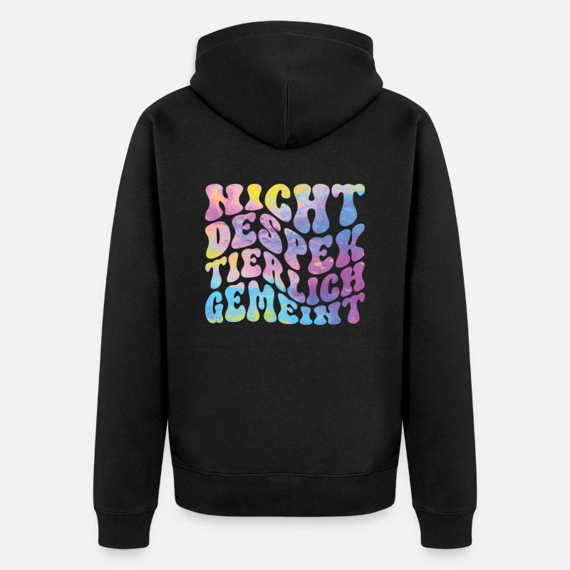 Nicht Despektierlich Gemeint - Unisex Premium Bio Zip Hoodie - Schwarz