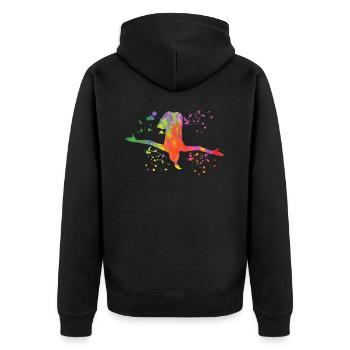 Plongeon, Plongeon synchronisé, Saut artistique - Veste à capuche bio Premium Unisexe - noir - Dos - Nico (187cm)