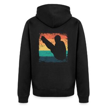 Plongeon, Saut artistique, Plongeon synchronisé - Veste à capuche bio Premium Unisexe - noir - Dos - Nico (187cm)