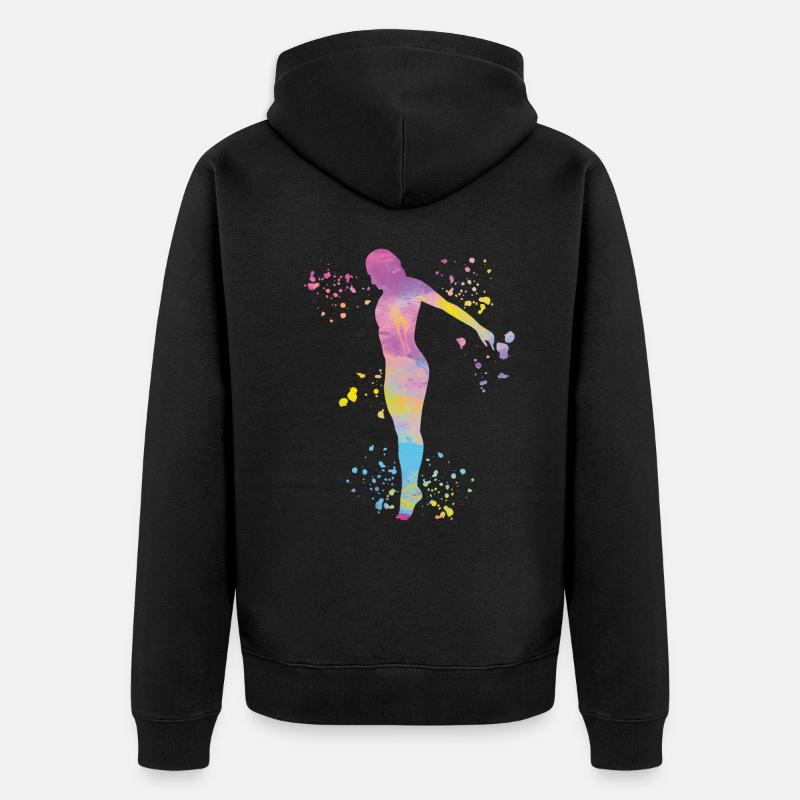 Turmspringen Synchronspringen Kunstspringen - Unisex Premium Bio Zip Hoodie - Schwarz
