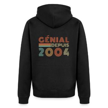 Génial Depuis 2004 Cadeau Retro Anniversaire - Veste à capuche bio Premium Unisexe - noir - Dos - Nico (187cm)