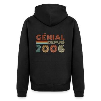 Génial Depuis 2006 Cadeau Retro Anniversaire - Veste à capuche bio Premium Unisexe - noir - Dos - Nico (187cm)