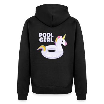 Piscine Fille Licorne Floatie Piscine - Veste à capuche bio Premium Unisexe - noir - Dos - Nico (187cm)