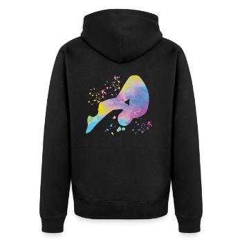 Diving, Synchronized Diving, Artistic Jumping - Unisex Premium Organic Zip Hoodie - black - Back - Nico (187cm)