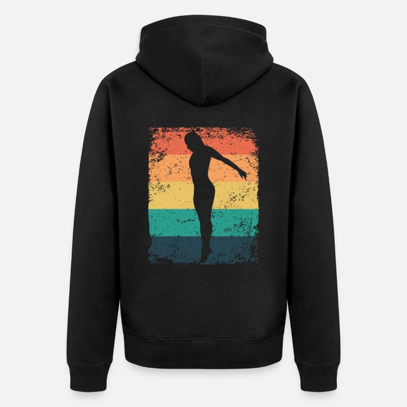 Turmspringen Kunstspringen Synchronspringen - Unisex Premium Bio Zip Hoodie - Schwarz