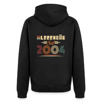 Légendaire depuis 2004 Cadeau d’anniversaire - Veste à capuche bio Premium Unisexe - noir - Dos - Nico (187cm)