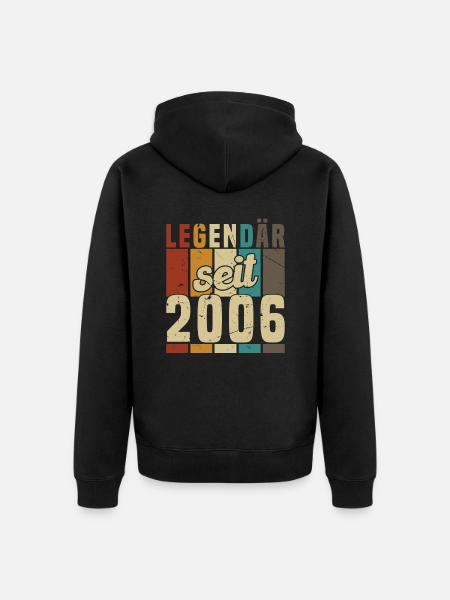Legendary since 2006 - Unisex Premium Organic Zip Hoodie - black