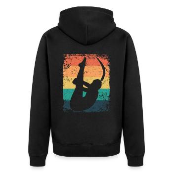 Plongeon, Saut artistique, Plongeon synchronisé - Veste à capuche bio Premium Unisexe - noir - Dos - Nico (187cm)