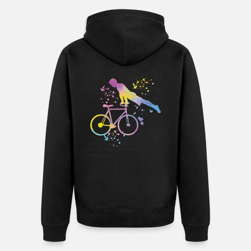 Kunstradfahren Kunstradfahrer - Unisex Premium Bio Zip Hoodie - Schwarz