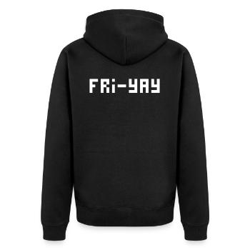 Fri Yay Enseignants Ambiance du week-end de l’école - Veste à capuche bio Premium Unisexe - noir - Dos - Nico (187cm)