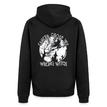 Cancer Zèbre Sorcière Cancer neuroendocrinien - Veste à capuche bio Premium Unisexe - noir - Dos - Nico (187cm)