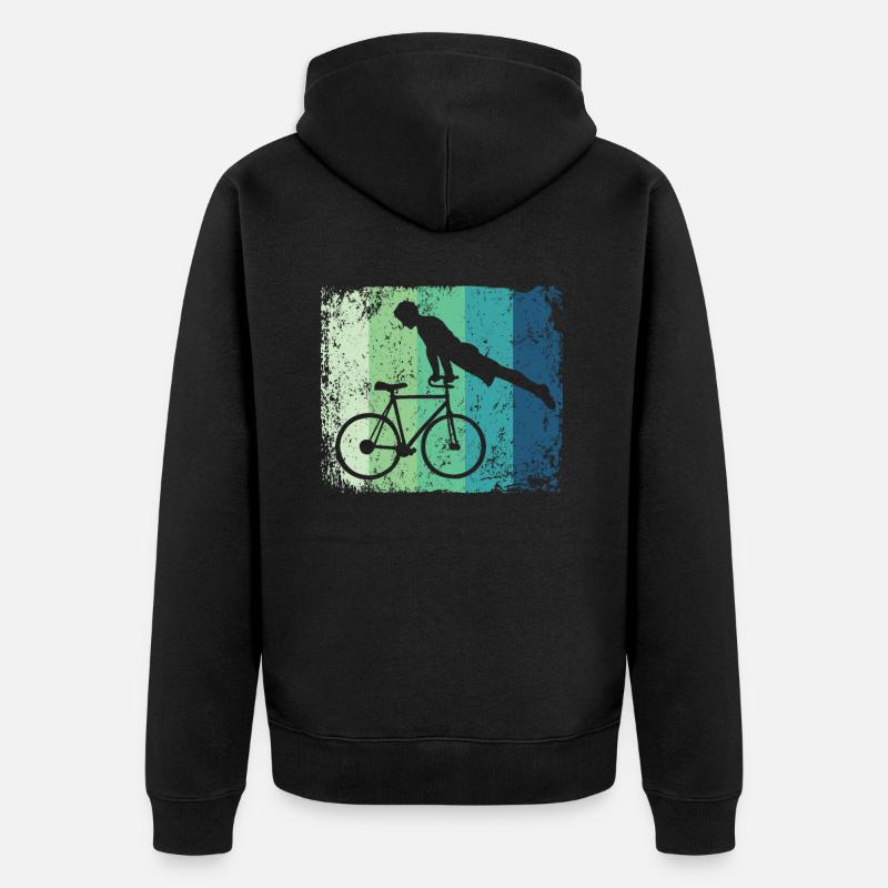 Kunstradfahren Kunstradfahrer - Unisex Premium Bio Zip Hoodie - Schwarz