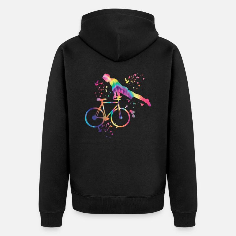 Kunstradfahren Kunstradfahrer - Unisex Premium Bio Zip Hoodie - Schwarz
