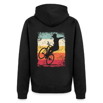 Cyclisme artistique Cycliste artistique - Veste à capuche bio Premium Unisexe - noir - Dos - Nico (187cm)