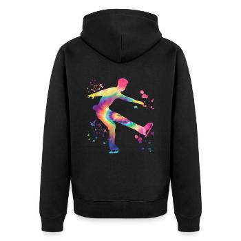 Figure Skater Ice Skating Figure Skating - Unisex Premium Organic Zip Hoodie - black - Back - Nico (187cm)