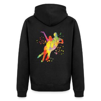 Figure Skater Ice Skating Figure Skating - Unisex Premium Organic Zip Hoodie - black - Back - Nico (187cm)