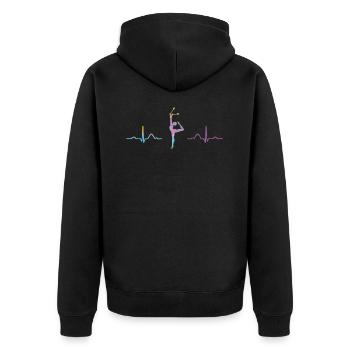 Clubs de gymnastique ECG Gymnastique rythmique - Veste à capuche bio Premium Unisexe - noir - Dos - Nico (187cm)