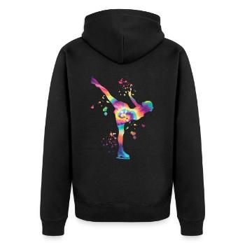 Figure Skater Ice Skating Figure Skating - Unisex Premium Organic Zip Hoodie - black - Back - Nico (187cm)