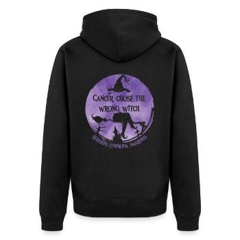 Le cancer a choisi le lymphome de Hodgkin - Veste à capuche bio Premium Unisexe - noir - Dos - Nico (187cm)