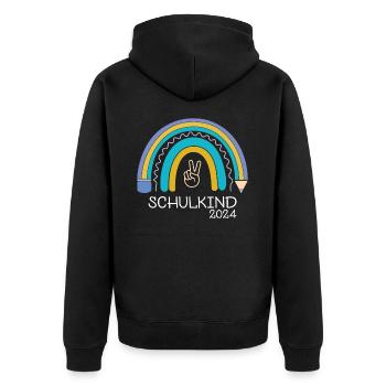 Rentrée scolaire 2024 - Veste à capuche bio Premium Unisexe - noir - Dos - Nico (187cm)