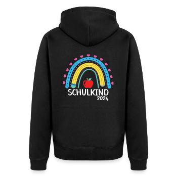 Début de l’inscription scolaire enfant scolaire 2024 - Veste à capuche bio Premium Unisexe - noir - Dos - Nico (187cm)