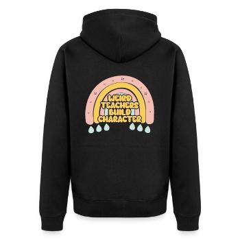 Des enseignants étranges construisent le caractère d’un enseignant - Veste à capuche bio Premium Unisexe - noir - Dos - Nico (187cm)