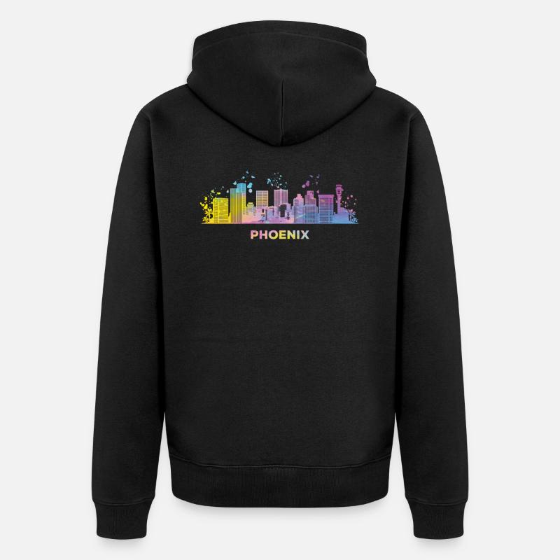 Phoenicians Skyline Phoenix - Unisex Premium Bio Zip Hoodie - Schwarz