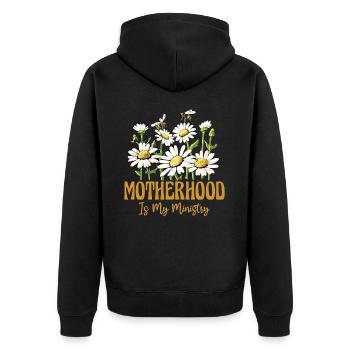 La maternité est mon ministère - Veste à capuche bio Premium Unisexe - noir - Dos - Nico (187cm)