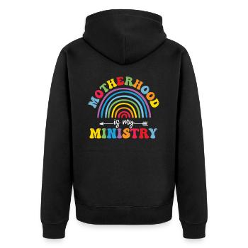 La maternité est mon ministère - Veste à capuche bio Premium Unisexe - noir - Dos - Nico (187cm)