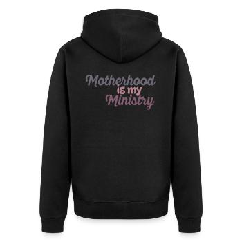 La maternité est mon ministère - Veste à capuche bio Premium Unisexe - noir - Dos - Nico (187cm)