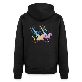 Artistic Swim Team Synchronschwimmen - Unisex Premium Bio Zip Hoodie - Schwarz - Hinten - Nico (187cm)