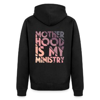 La maternité est mon ministère - Veste à capuche bio Premium Unisexe - noir - Dos - Nico (187cm)