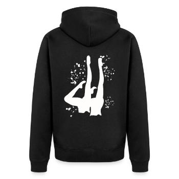 Artistic Swim Team Synchronschwimmen - Unisex Premium Bio Zip Hoodie - Schwarz - Hinten - Nico (187cm)