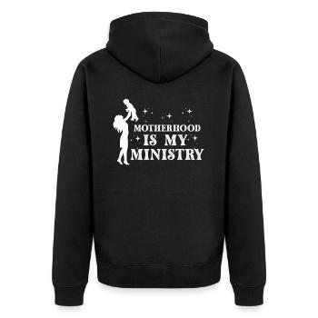 La maternité est mon ministère - Veste à capuche bio Premium Unisexe - noir - Dos - Nico (187cm)