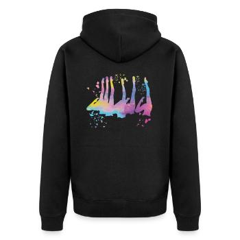Artistic Swim Team Synchronschwimmen - Unisex Premium Bio Zip Hoodie - Schwarz - Hinten - Nico (187cm)
