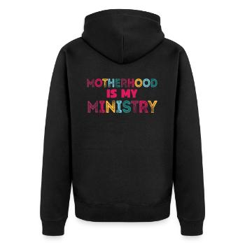 La maternité est mon ministère - Veste à capuche bio Premium Unisexe - noir - Dos - Nico (187cm)