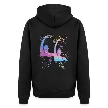 Artistic Swim Team Synchronschwimmen - Unisex Premium Bio Zip Hoodie - Schwarz - Hinten - Nico (187cm)