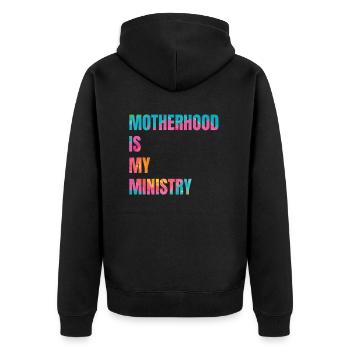 La maternité est mon ministère - Veste à capuche bio Premium Unisexe - noir - Dos - Nico (187cm)