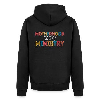 La maternité est mon ministère - Veste à capuche bio Premium Unisexe - noir - Dos - Nico (187cm)