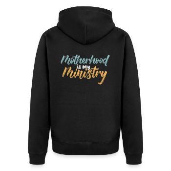 La maternité est mon ministère - Veste à capuche bio Premium Unisexe - noir - Dos - Nico (187cm)
