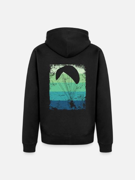 Parapente motorisé Paramoteur paramoteur - Veste à capuche bio Premium Unisexe - noir