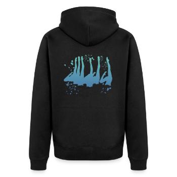 Artistic Swim Team Synchronschwimmen - Unisex Premium Bio Zip Hoodie - Schwarz - Hinten - Nico (187cm)