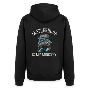 La maternité est mon ministère - Veste à capuche bio Premium Unisexe - noir - Dos - Nico (187cm)