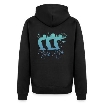 Artistic Swim Team Synchronschwimmen - Unisex Premium Bio Zip Hoodie - Schwarz - Hinten - Nico (187cm)