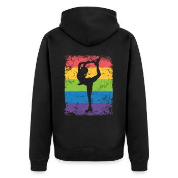 Patinage artistique Patinage artistique Patinage sur glace - Veste à capuche bio Premium Unisexe - noir - Dos - Nico (187cm)