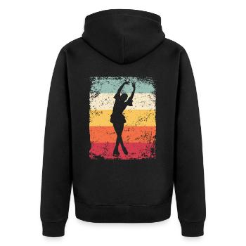 Patinage artistique Patinage artistique Patinage sur glace - Veste à capuche bio Premium Unisexe - noir - Dos - Nico (187cm)