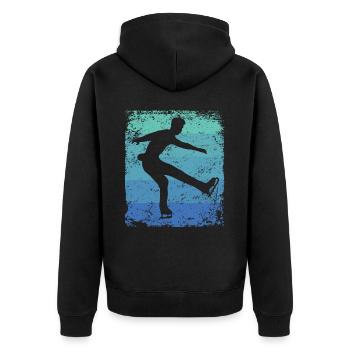 Figure Skating Figure Skating Ice Skating - Unisex Premium Organic Zip Hoodie - black - Back - Nico (187cm)
