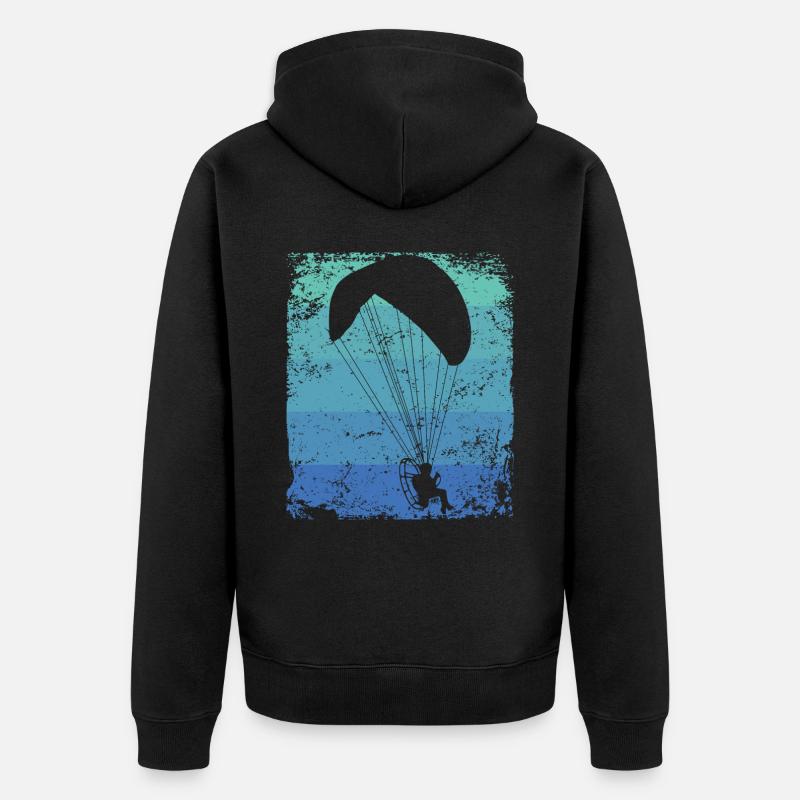 Parapente motorisé Paramoteur Paramoteur - Veste à capuche bio Premium Unisexe - noir