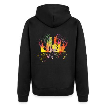 Artistic Swim Team Synchronschwimmen - Unisex Premium Bio Zip Hoodie - Schwarz - Hinten - Nico (187cm)